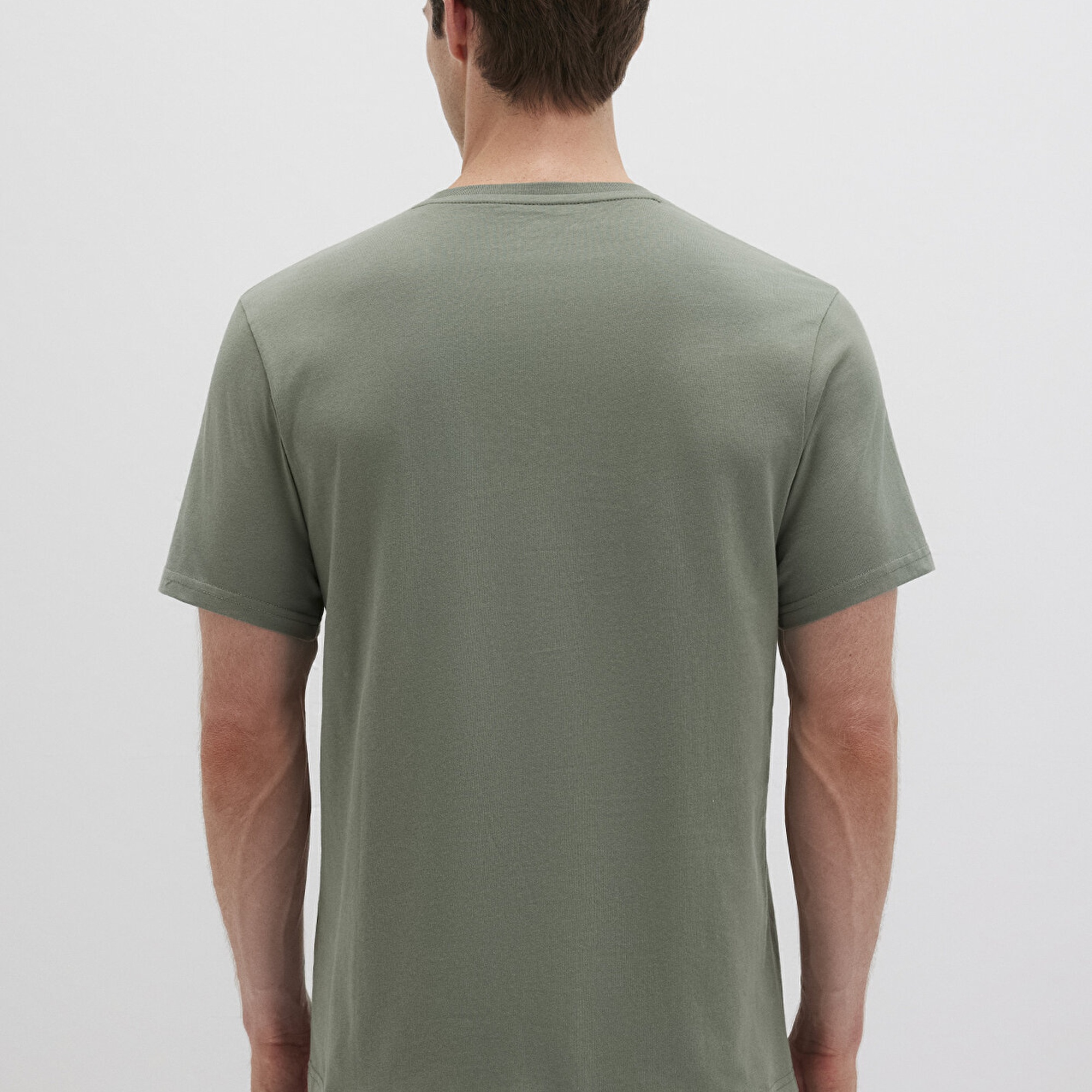 Mavi Mavi Logo Baskılı Haki Tişört Regular Fit / Normal Kesim 0610943-80692