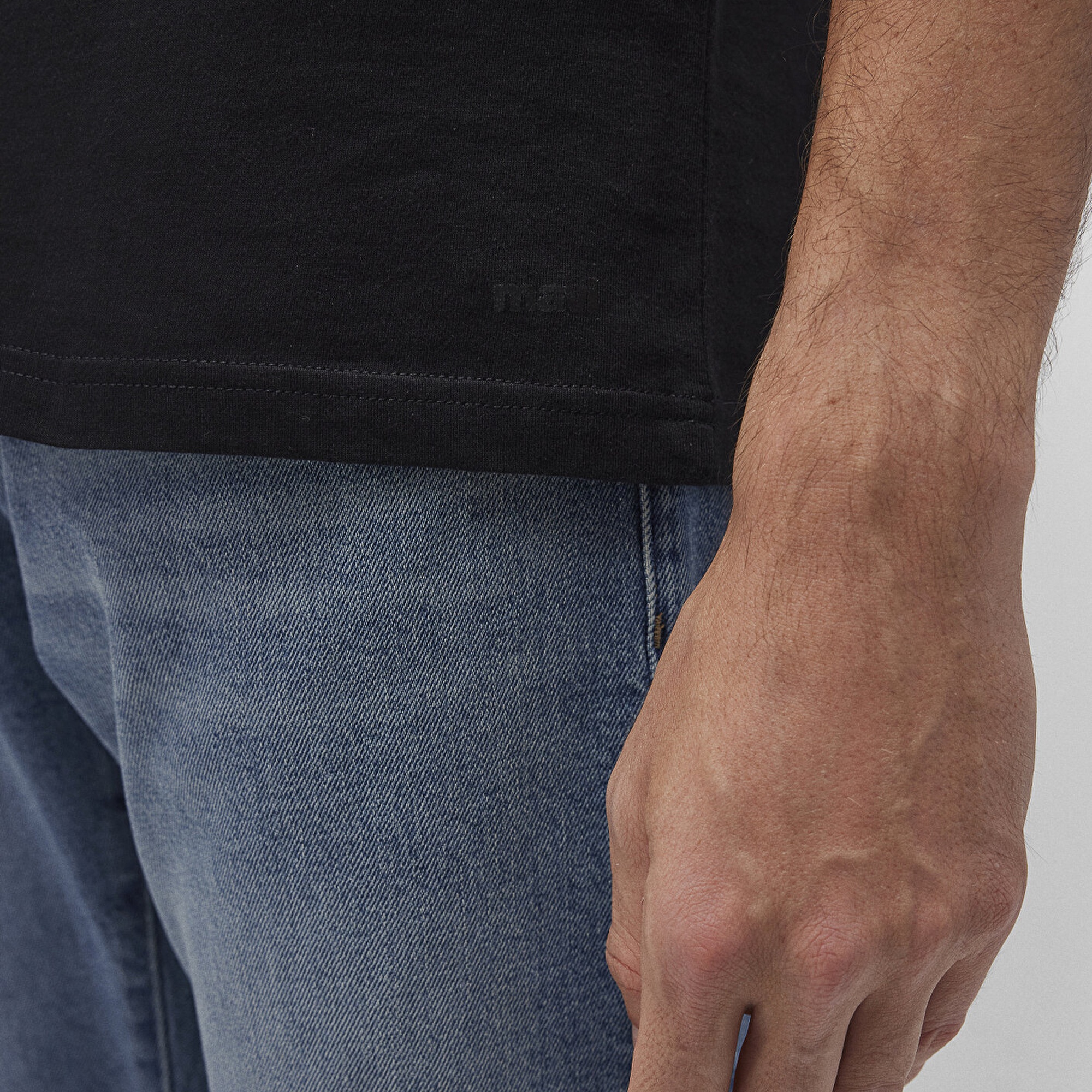 Mavi 3lü Bisiklet Yaka Erkek Basic Tişört Slim Fit / Dar Kesim 0611784-900