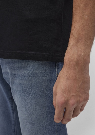  Mavi 3lü Bisiklet Yaka Erkek Basic Tişört Slim Fit / Dar Kesim 0611784-900