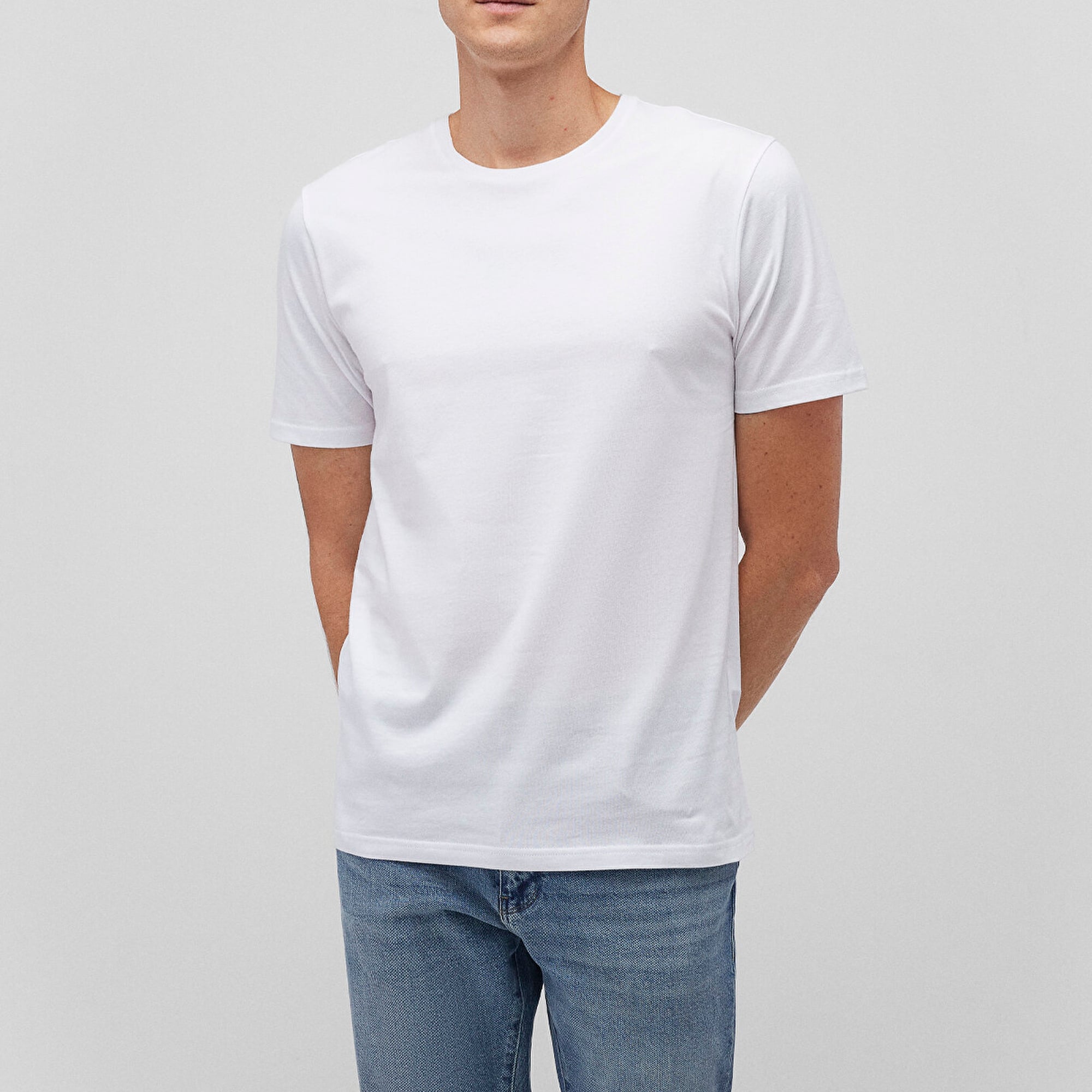 Mavi 3lü Bisiklet Yaka Erkek Basic Tişört Slim Fit / Dar Kesim 0611784-900