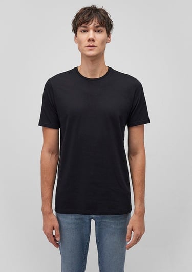  Mavi 3lü Bisiklet Yaka Erkek Basic Tişört Slim Fit / Dar Kesim 0611784-900