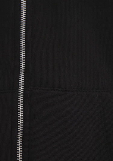  Mavi Mavi Logo Baskılı Kapüşonlu Fermuarlı Siyah Sweatshirt 1S10178-900