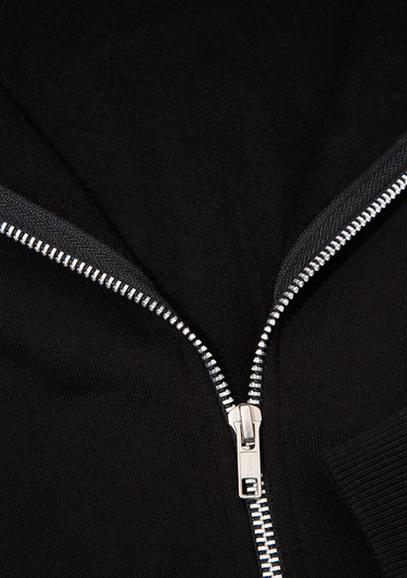  Mavi Mavi Logo Baskılı Kapüşonlu Fermuarlı Siyah Sweatshirt 1S10178-900