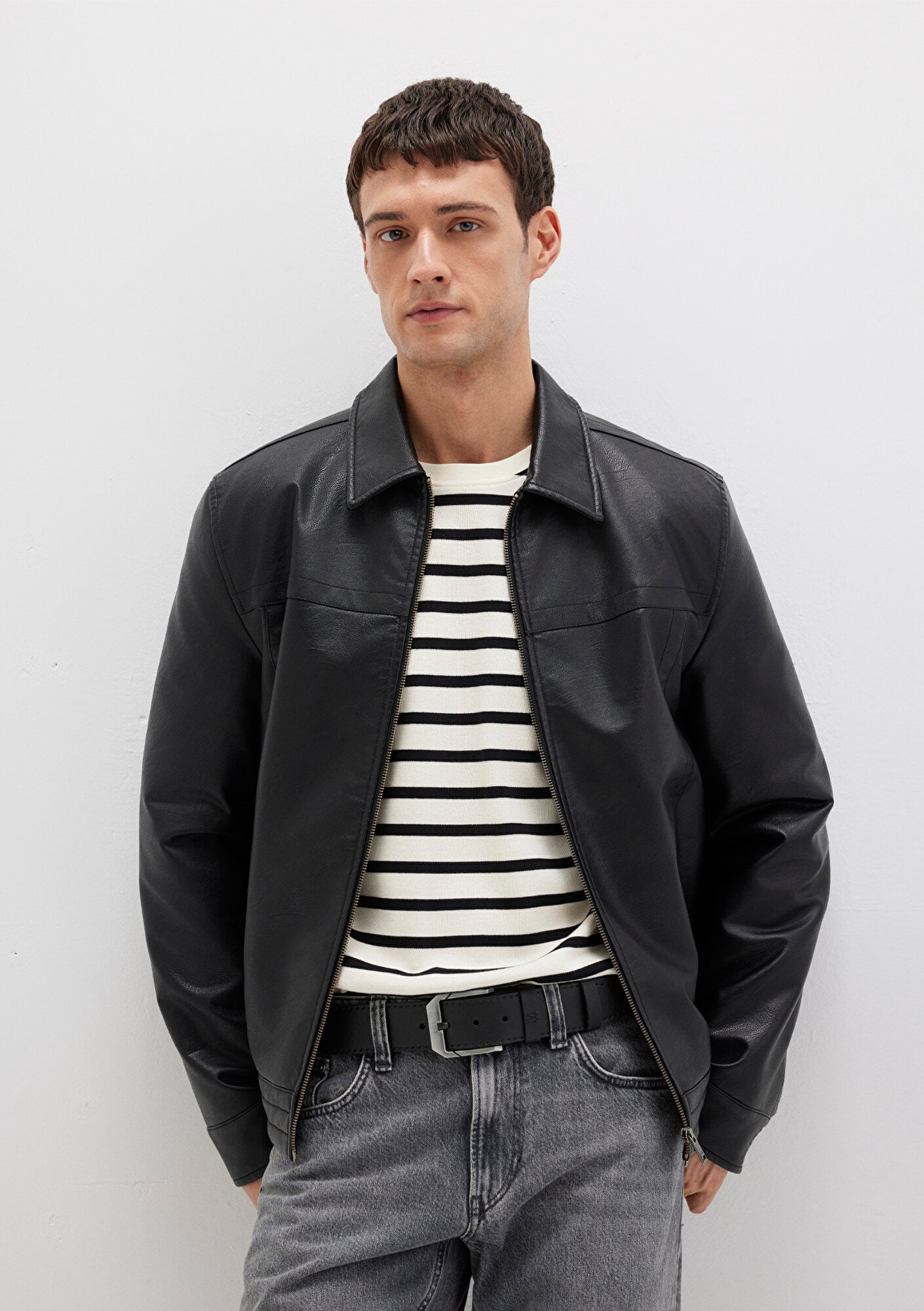  Mavi Siyah Suni Deri Kemer 0911653-21842