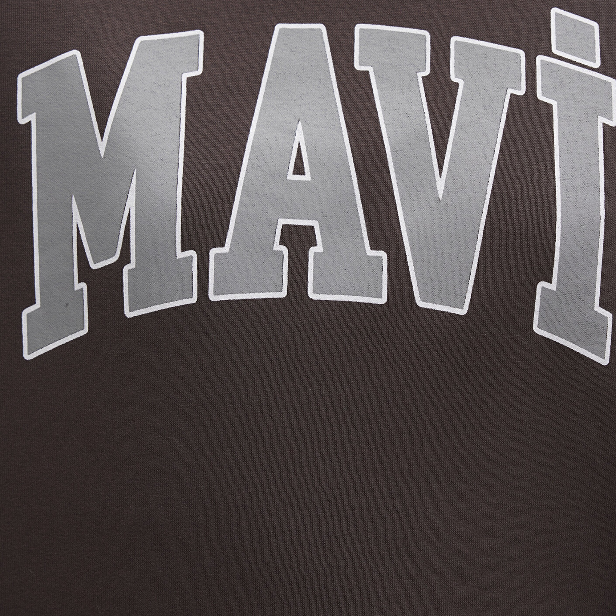Mavi Mavi Logo Baskılı Kapüşonlu Kahverengi Sweatshirt 1600361-70222