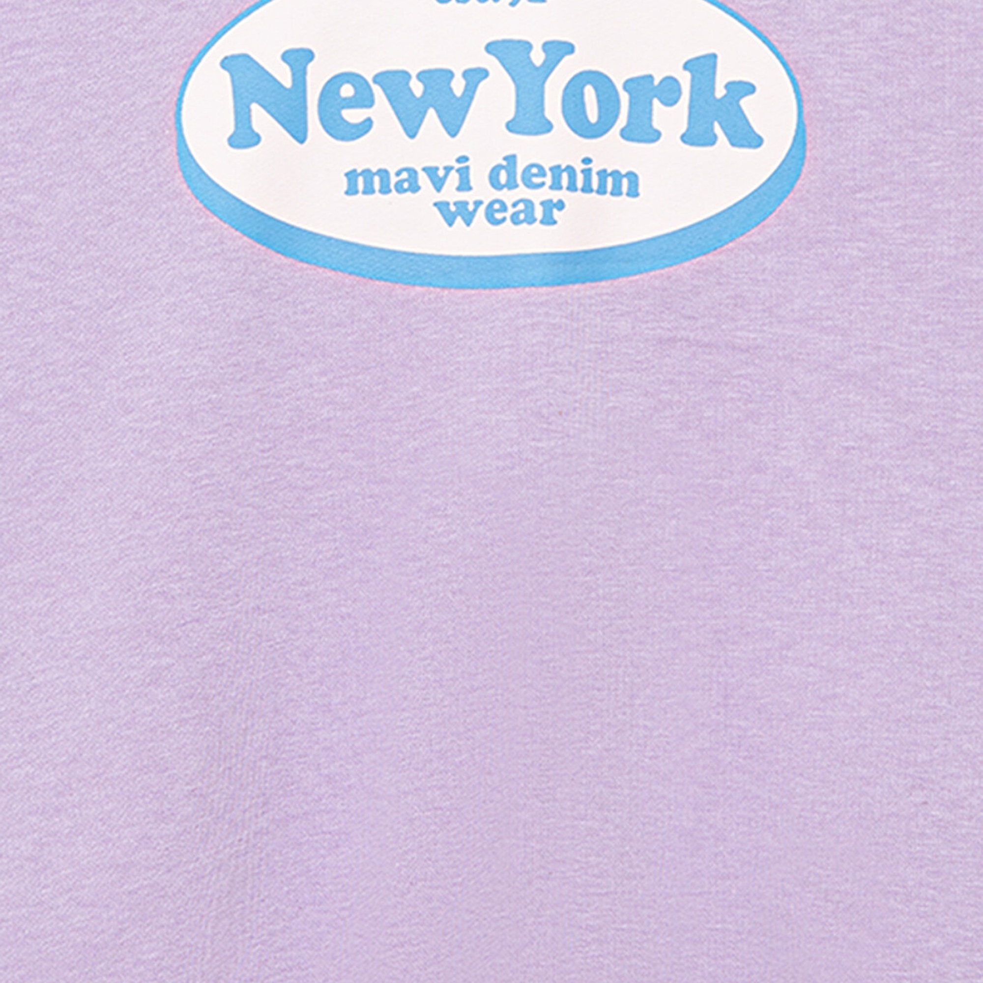 Mavi New York Baskılı Mor Sweatshirt 7S10063-70519