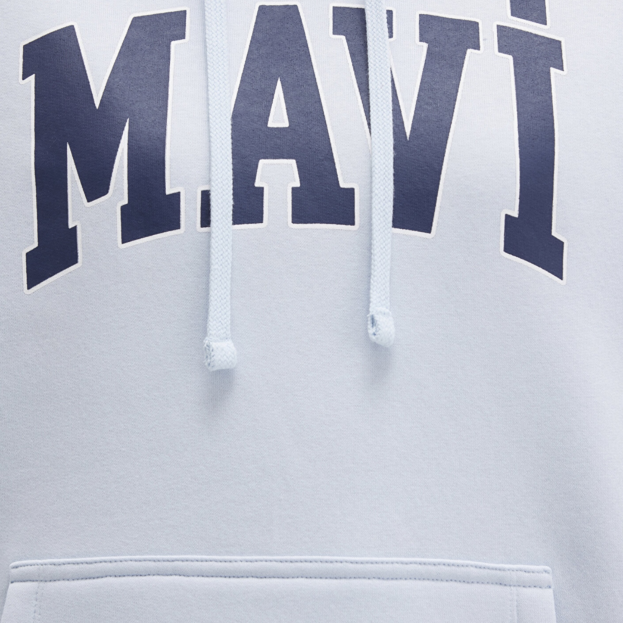 Mavi Mavi Logo Baskılı Kapüşonlu Mavi Sweatshirt 1600361-70717