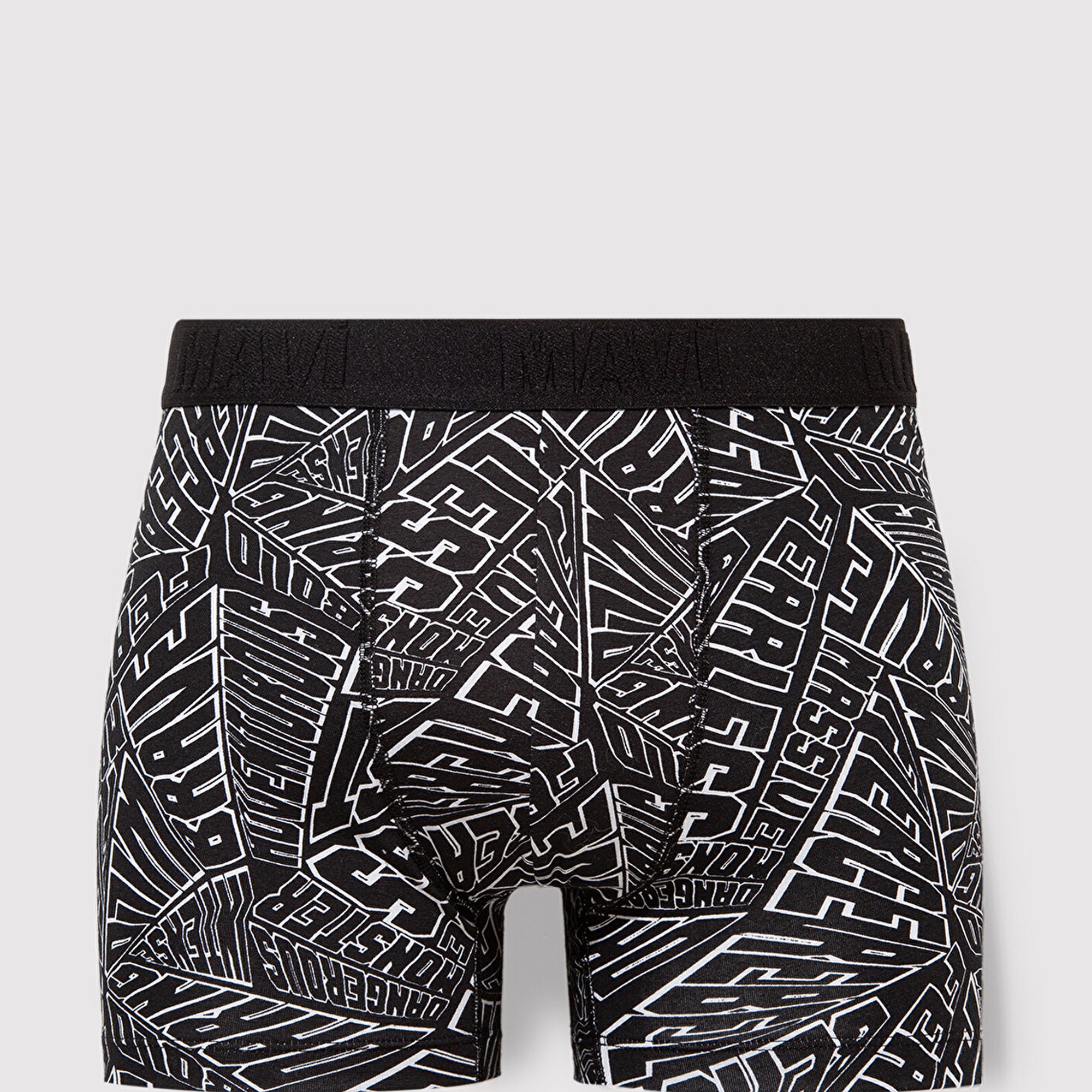 Mavi Baskılı Siyah Boxer 0911634-900