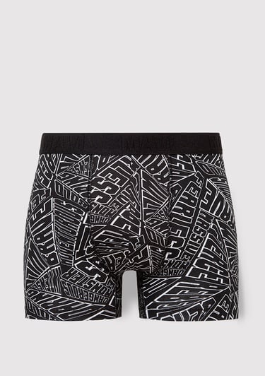  Mavi Baskılı Siyah Boxer 0911634-900