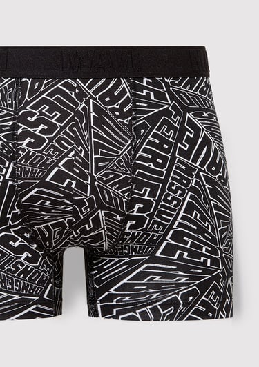  Mavi Baskılı Siyah Boxer 0911634-900