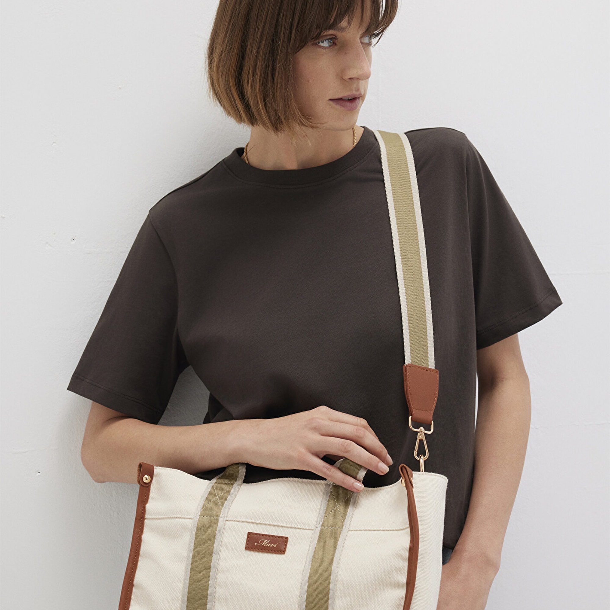 Mavi Ekru Tote Çanta 1912165-34523