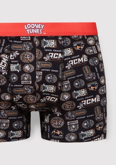  Mavi Looney Tunes Baskılı Siyah Boxer 0911635-900