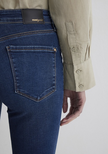  Mavi Mona Gold Klasik Vintage Koyu Mavi Jean Pantolon 1049787784