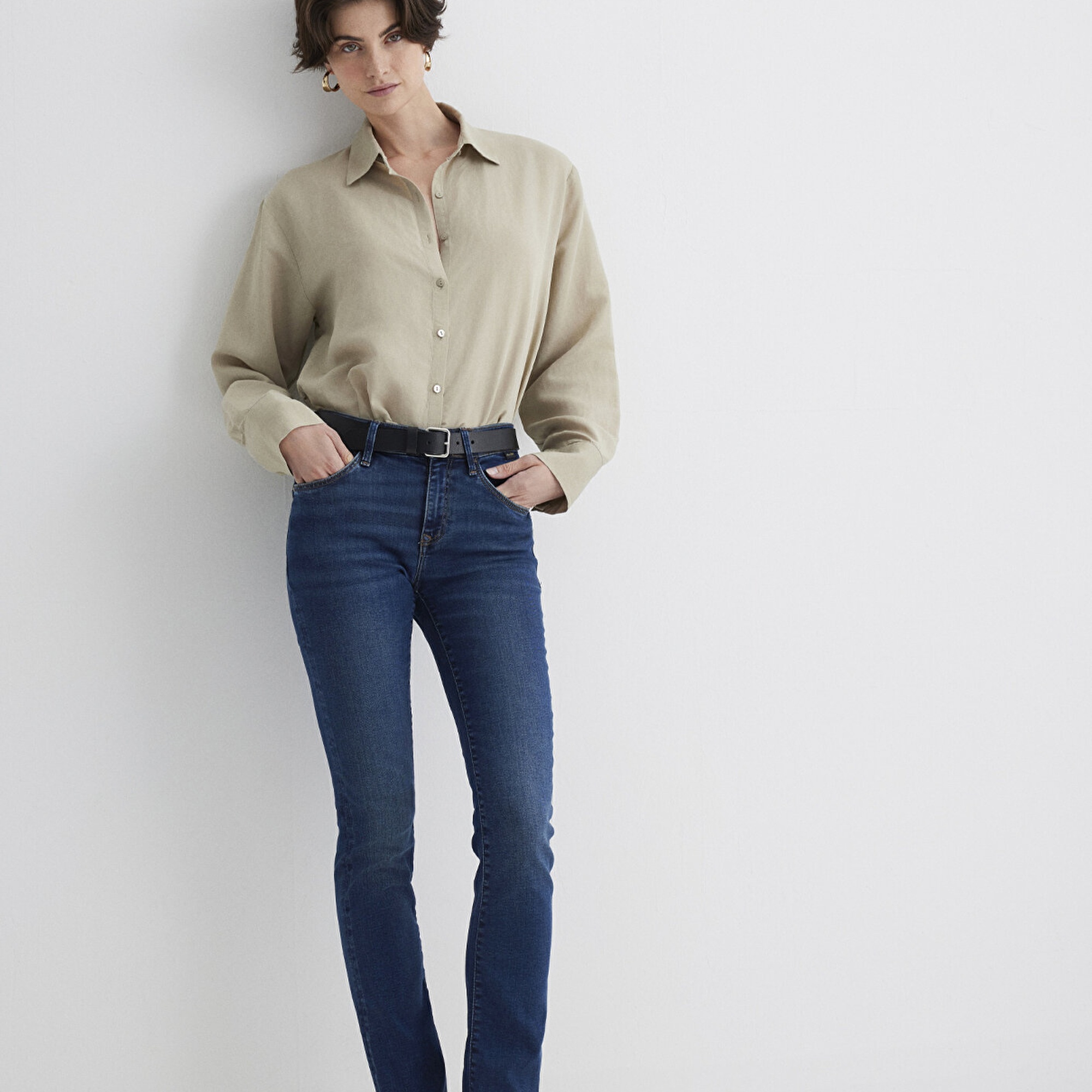 Mavi Mona Gold Klasik Vintage Koyu Mavi Jean Pantolon 1049787784