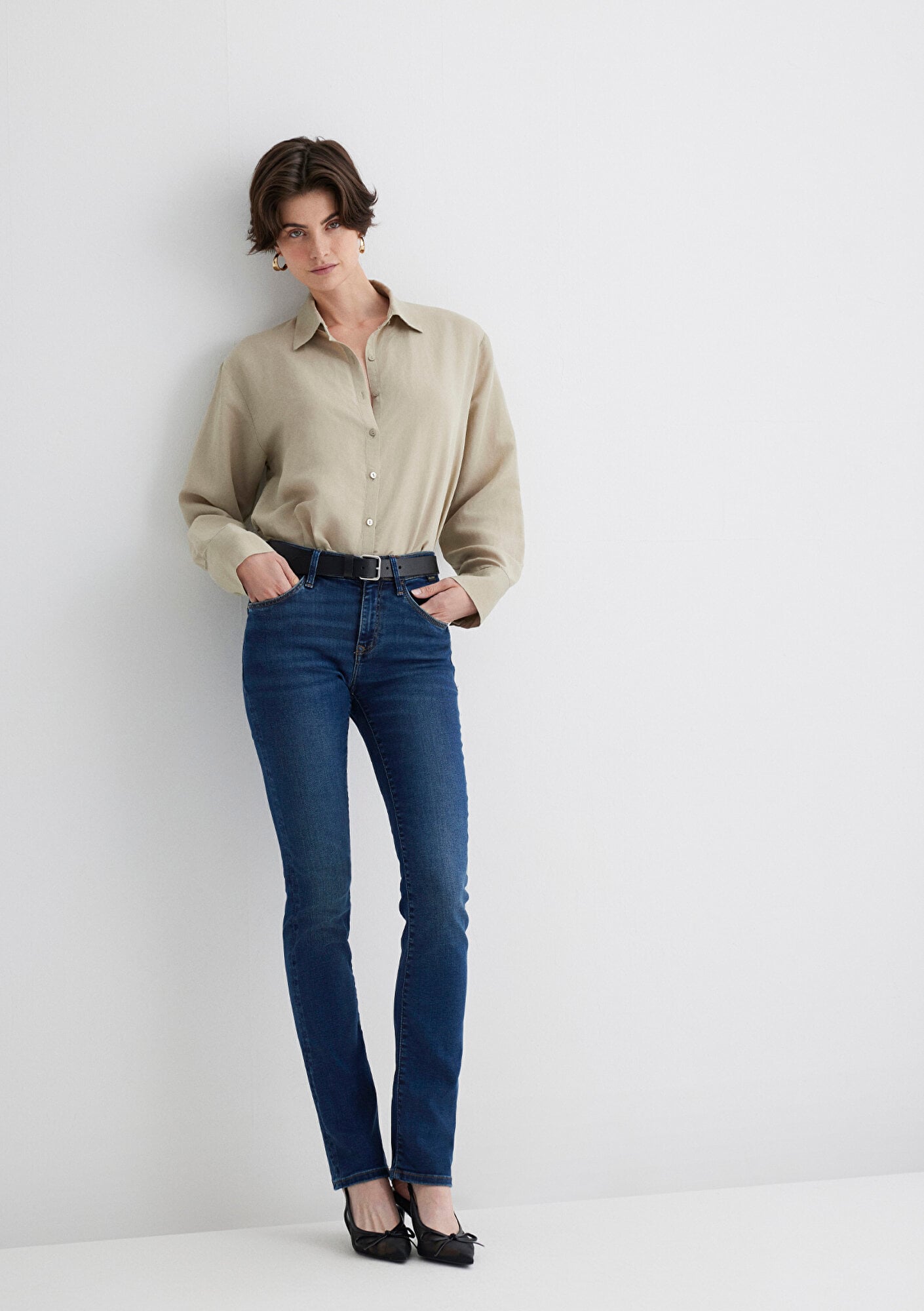  Mavi Mona Gold Klasik Vintage Koyu Mavi Jean Pantolon 1049787784