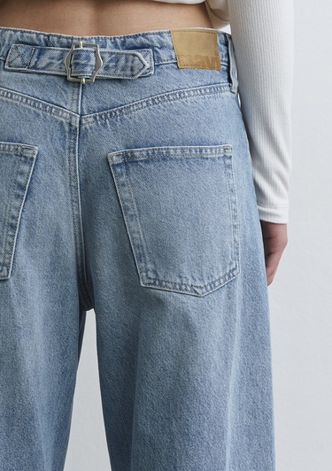  Mavi Lisa 90lar Tokalı İndigo Mavisi Jean Pantolon 1010938-89253