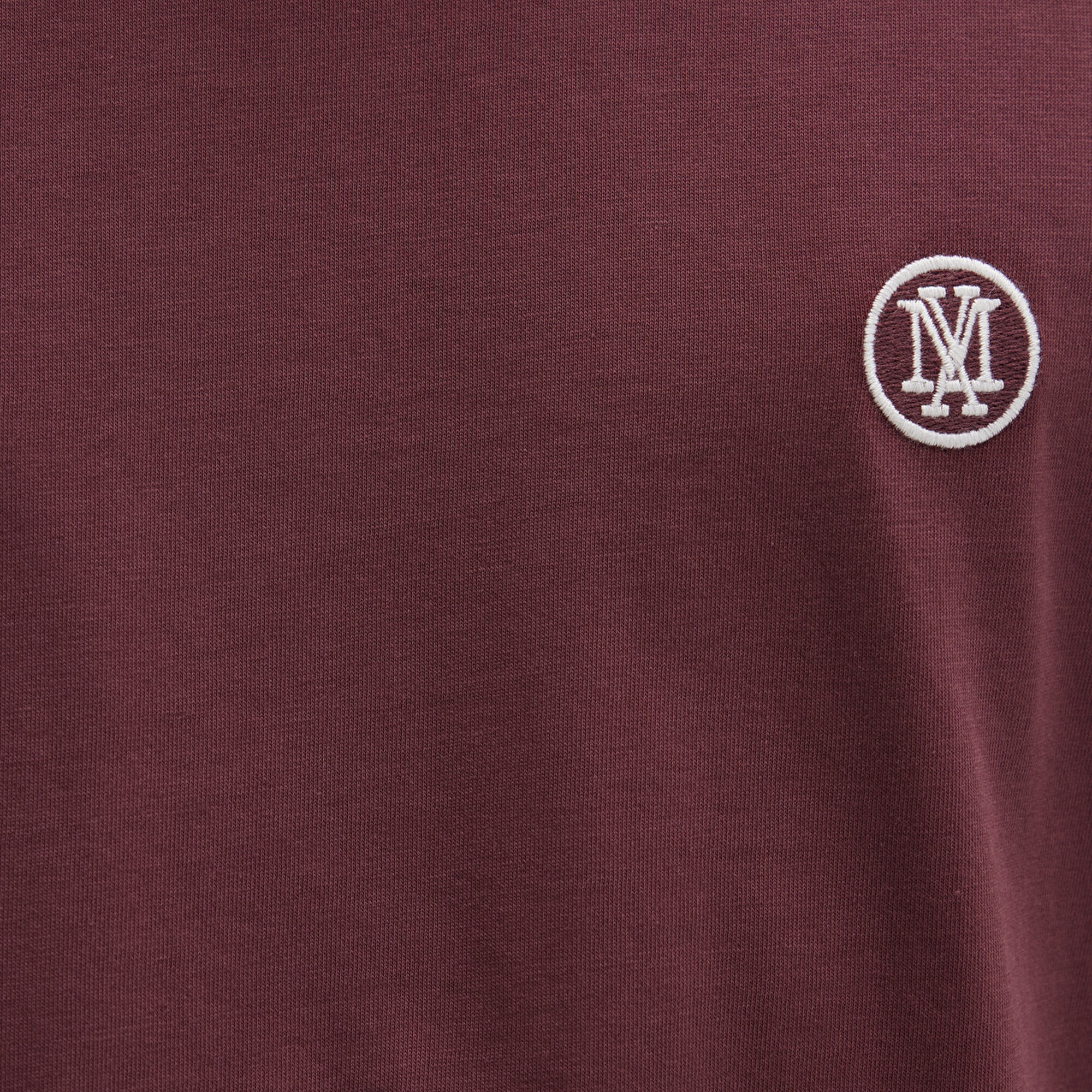 Mavi Mavi Logo İşlemeli Bordo Basic Tişört Loose Fit / Bol Rahat Kesim 067074-70396