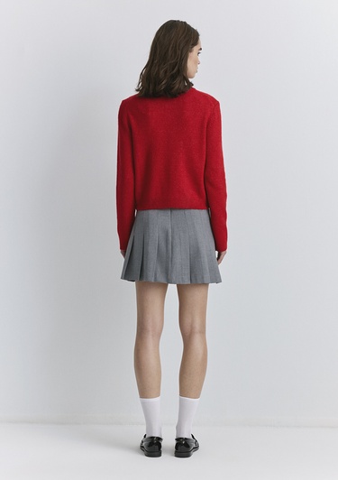  Mavi Pileli Gri Etek 1310622-88468