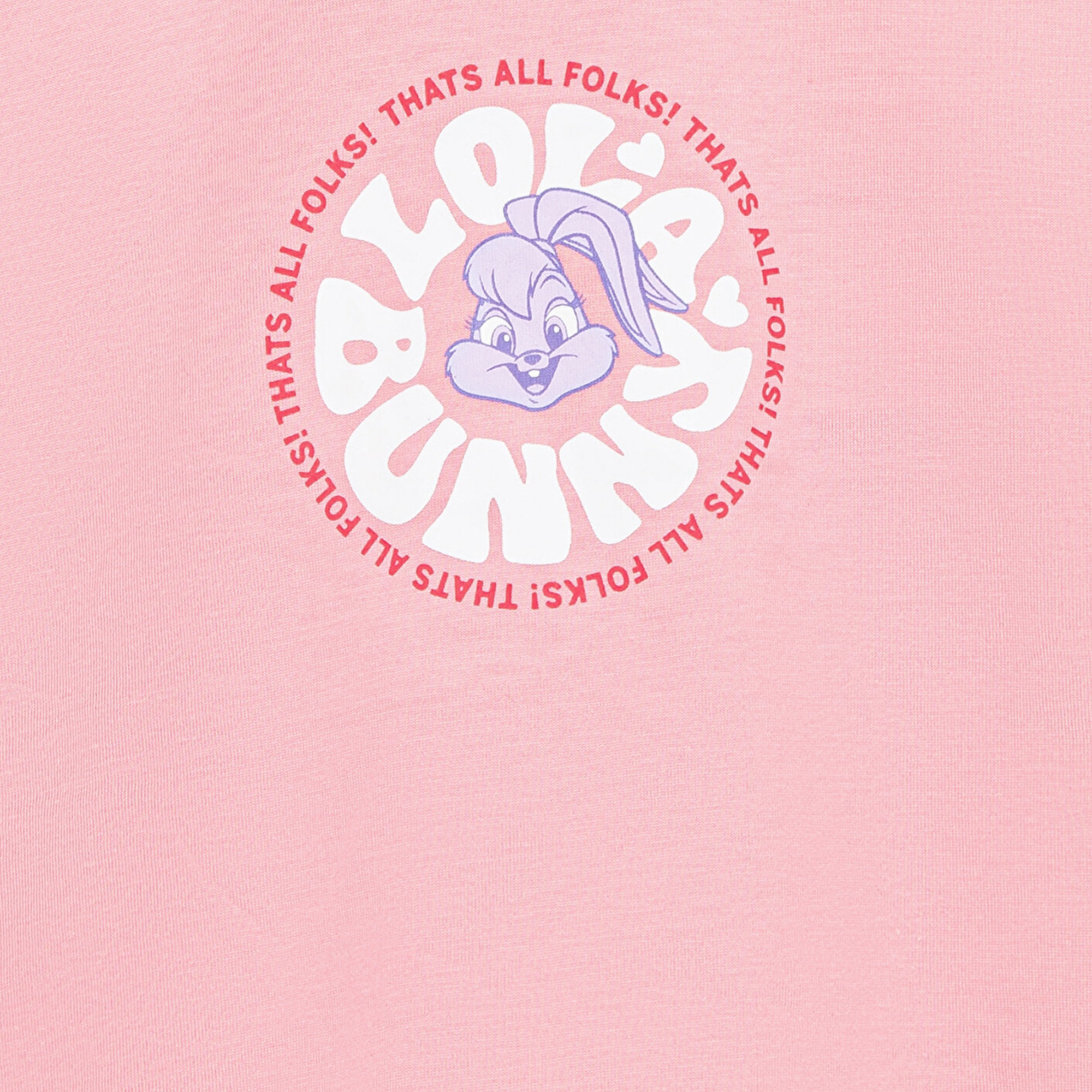 Mavi Lola Bunny Baskılı Pembe Tişört Loose Fit / Bol Rahat Kesim 7610290-71027