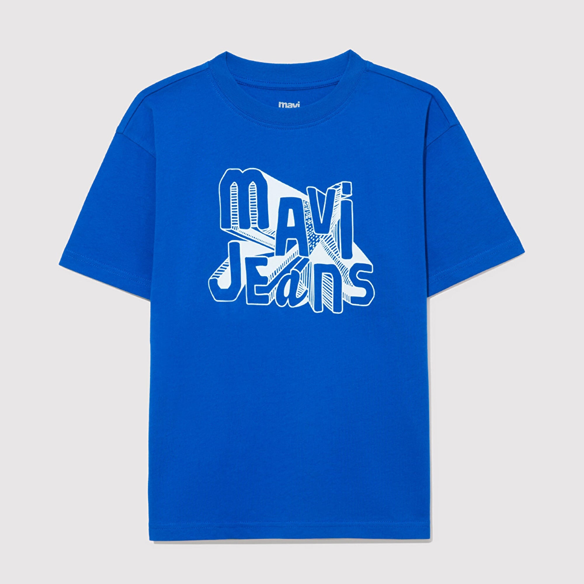 Mavi Mavi Jeans Baskılı Mavi Tişört Loose Fit / Bol Rahat Kesim 6610281-82491