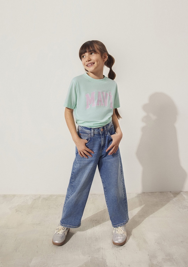  Mavi Mavi Logo Baskılı Yeşil Tişört Regular Fit / Normal Kesim 7610109-71643