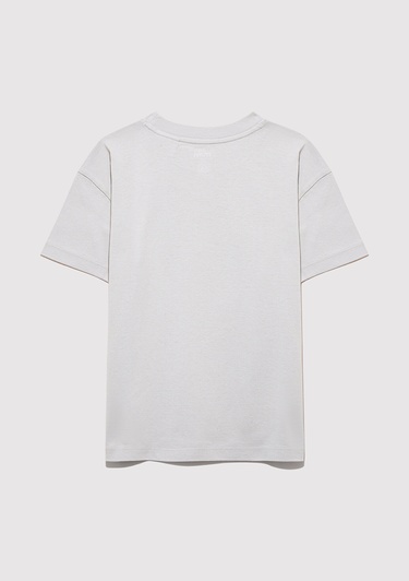  Mavi Kuromi Baskılı Gri Tişört Loose Fit / Bol Rahat Kesim 7610379-70075