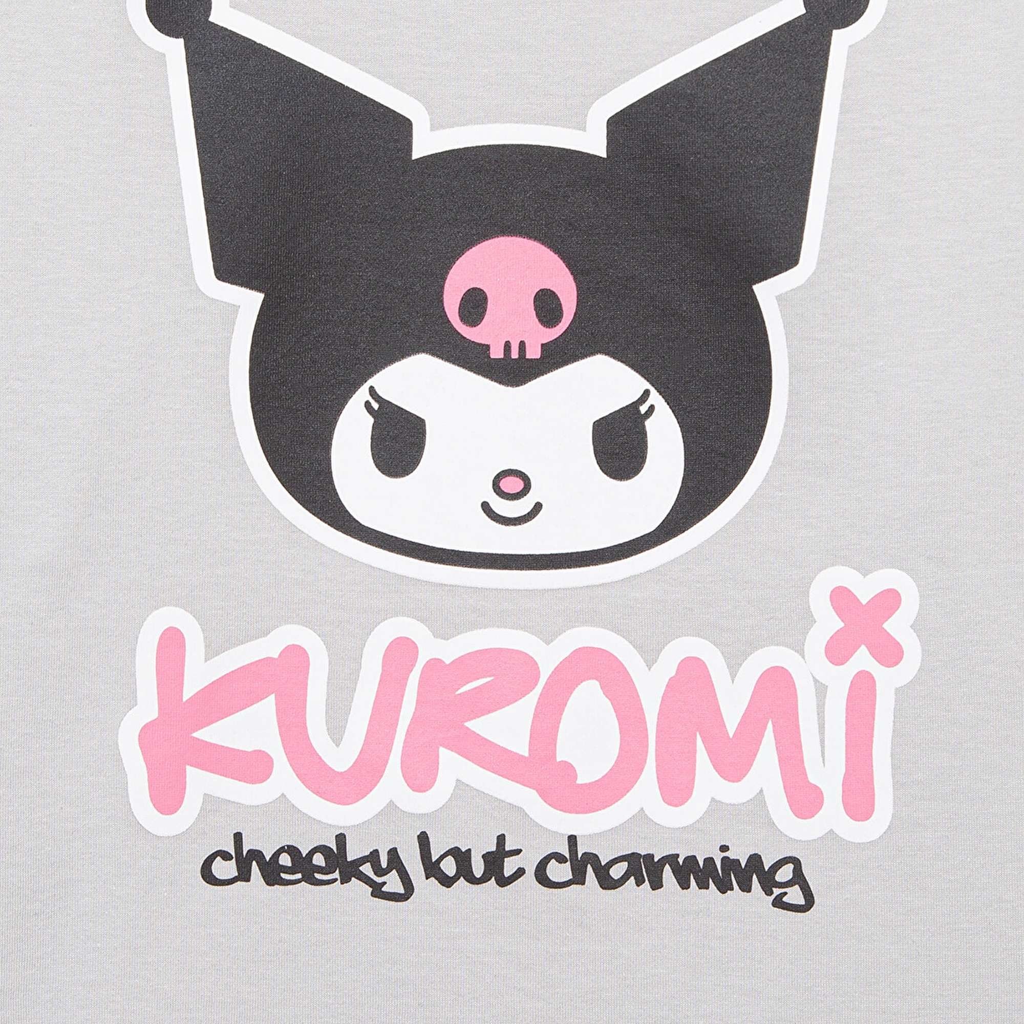 Mavi Kuromi Baskılı Gri Tişört Loose Fit / Bol Rahat Kesim 7610379-70075