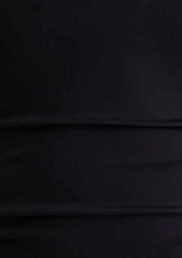  Mavi Kayık Yaka Siyah Poliamid Top Fitted / Vücuda Oturan Kesim 1613497-900