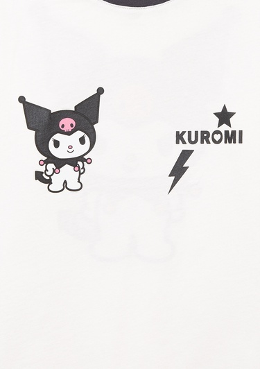  Mavi Kuromi Baskılı Ekru Tişört Regular Fit / Normal Kesim 7610378-70057