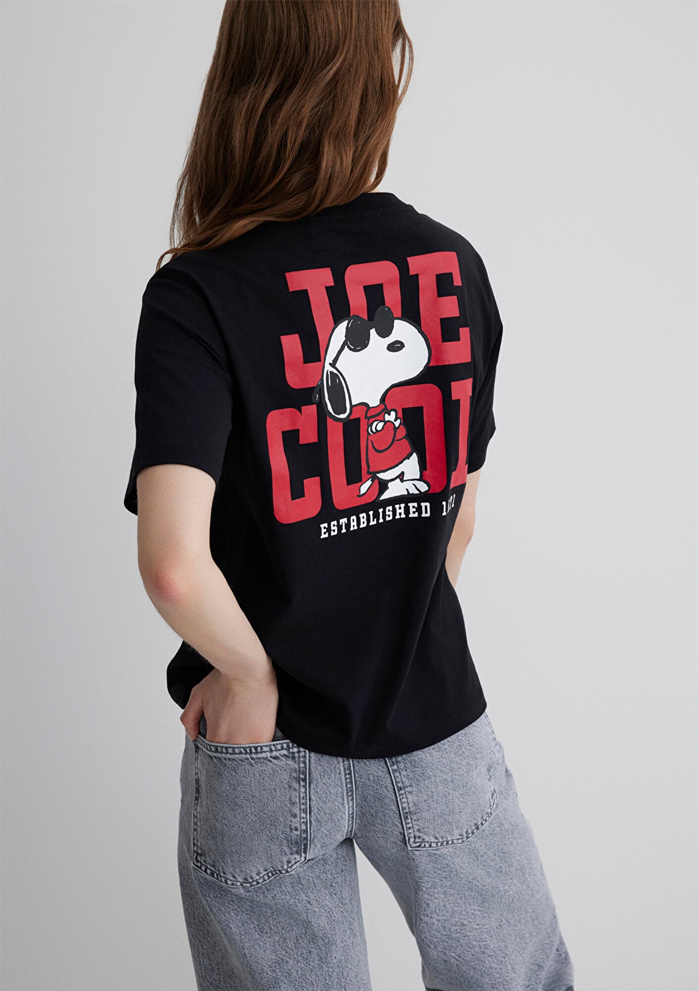  Mavi Joe Cool Baskılı Siyah Tişört Regular Fit / Normal Kesim 1613361-900