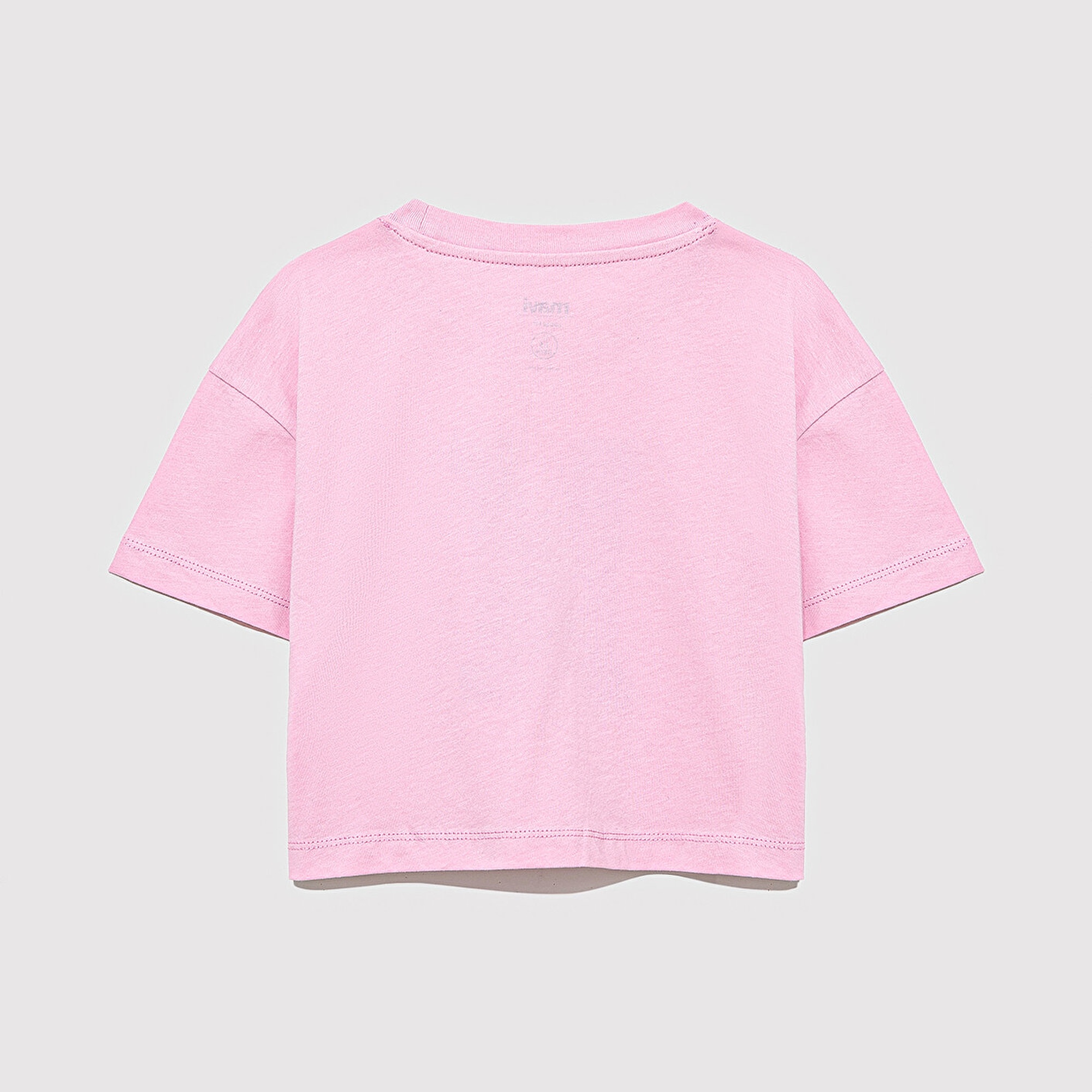 Mavi M Logo Baskılı Pembe Tişört Loose Fit / Bol Rahat Kesim 7610276-86953