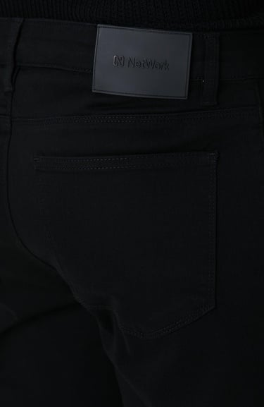  Network Erkek Siyah Casual Pantolon