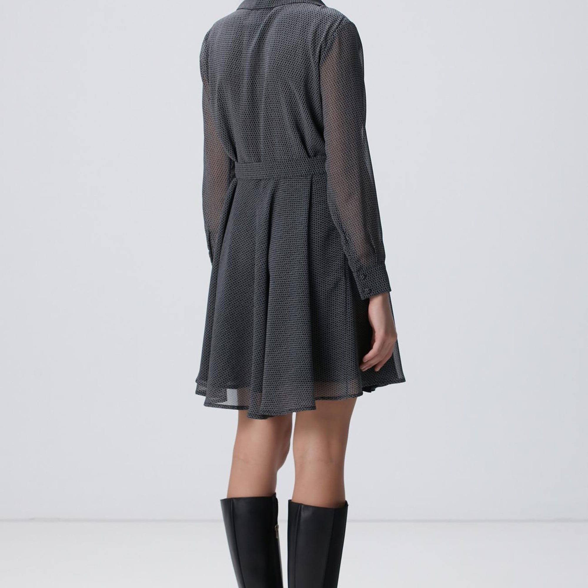 Network Kadın Siyah N Logolu Elbise