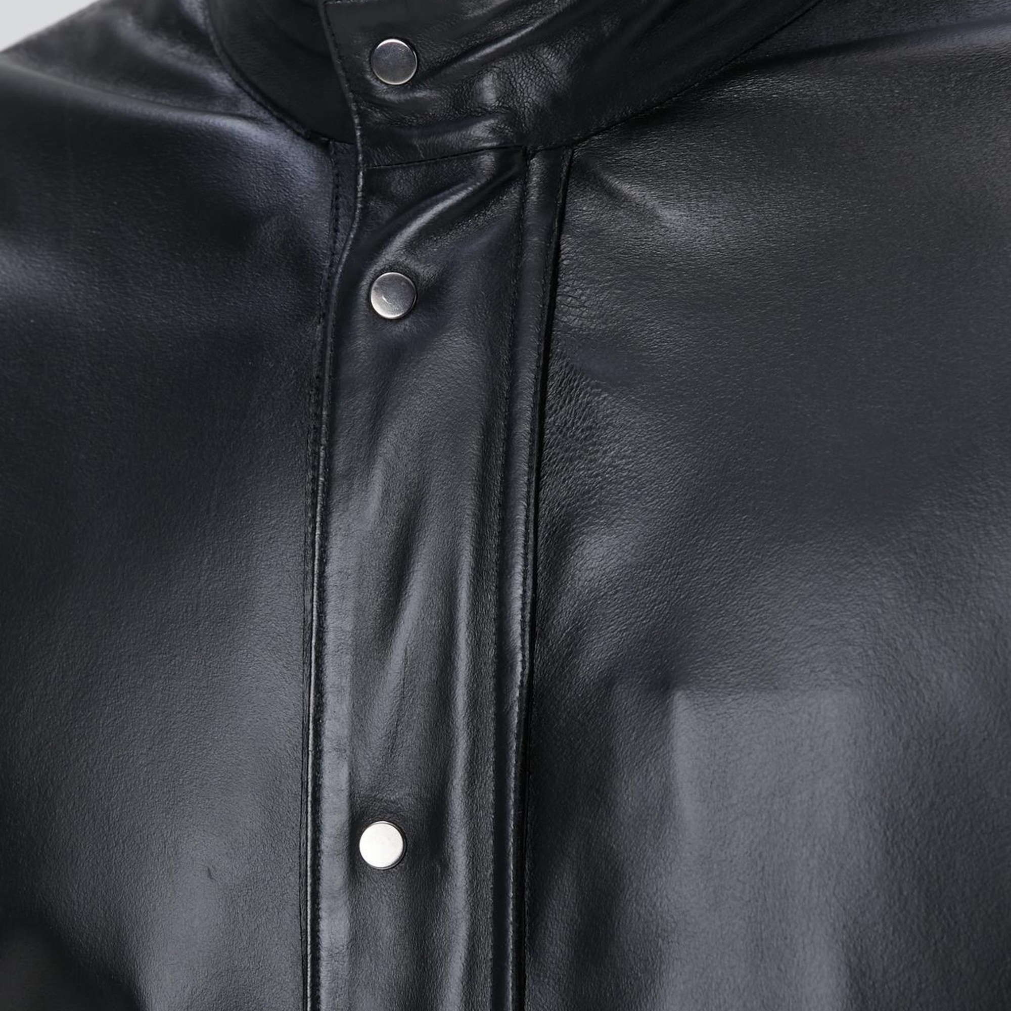 Network Erkek Siyah Çift Taraflı Deri Mont