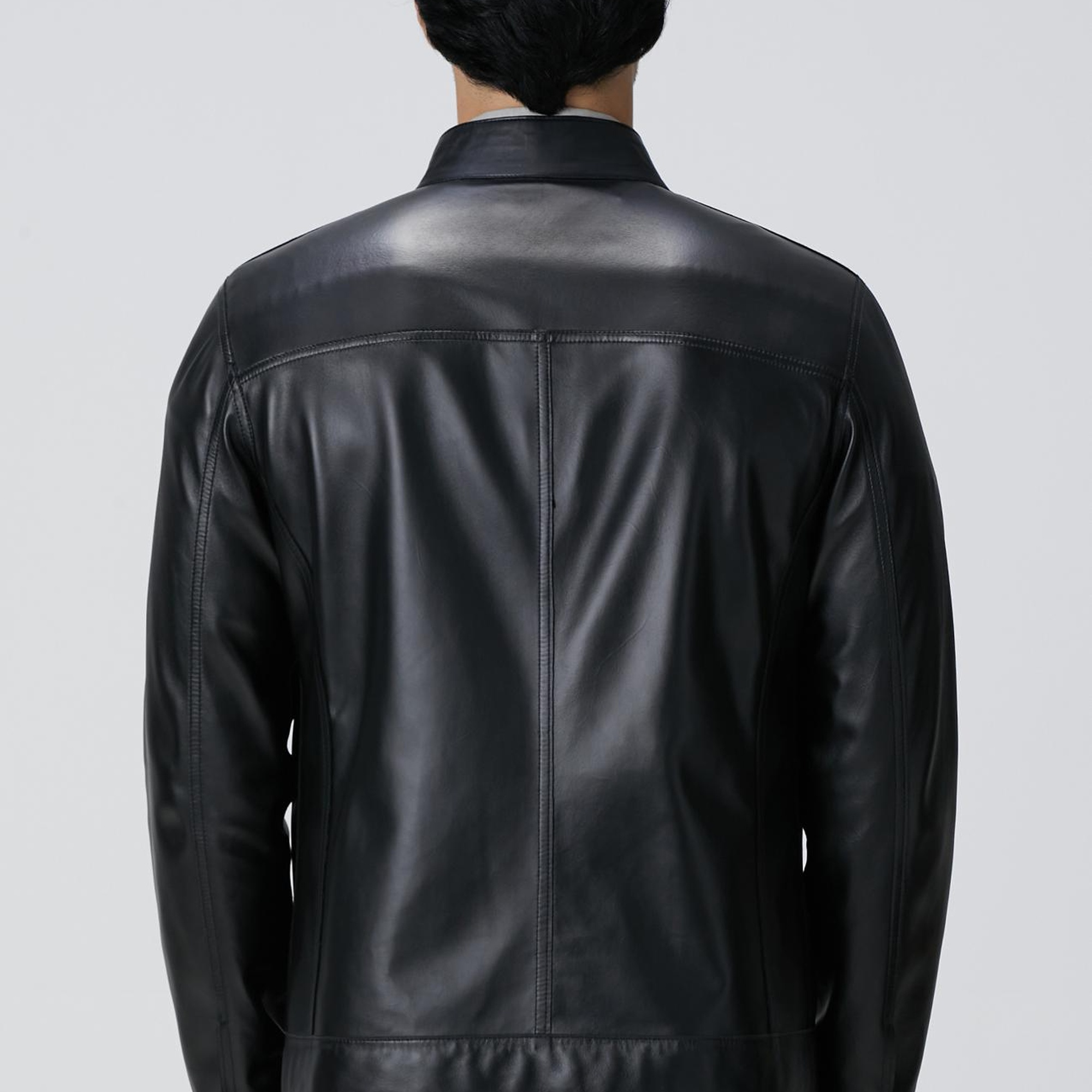 Network Erkek Siyah Çift Taraflı Deri Mont