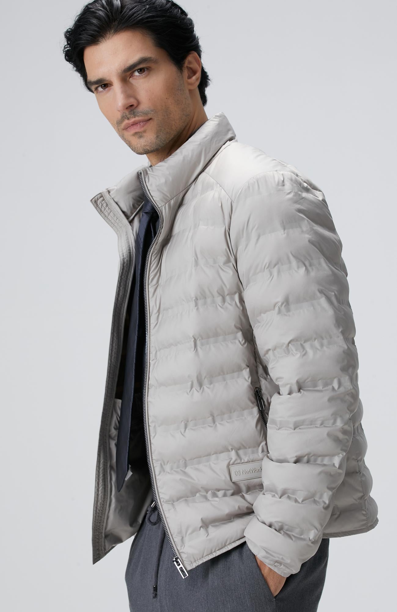  Network Erkek Taş Puffer Mont