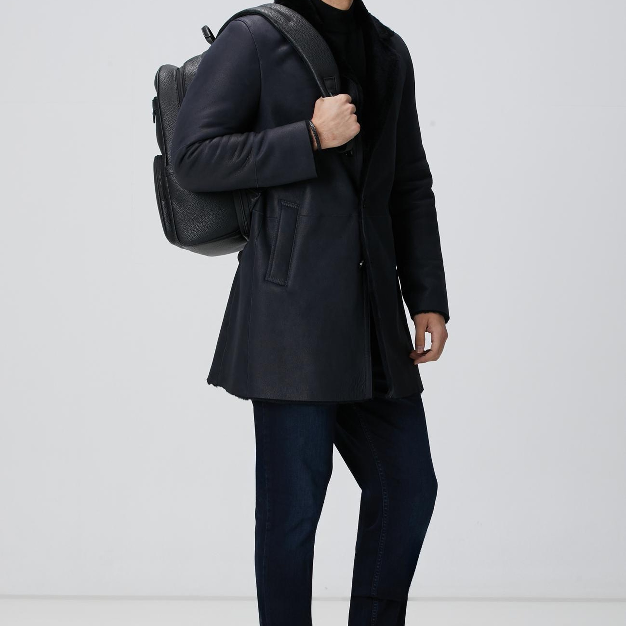 Network Erkek Limited Lacivert Deri Kaban