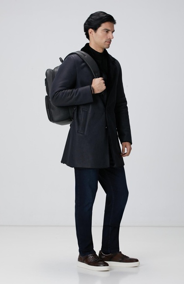  Network Erkek Limited Lacivert Deri Kaban