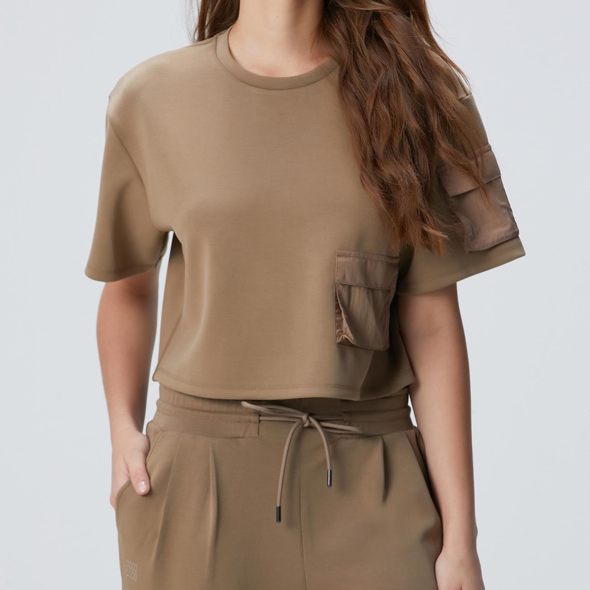 Network Kadın Haki Modal Karışımlı T-shirt