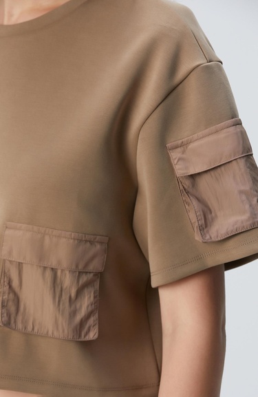  Network Kadın Haki Modal Karışımlı T-shirt