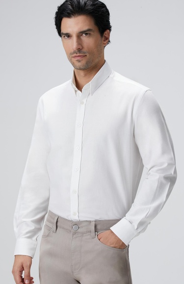  Network Erkek Beyaz Gömlek