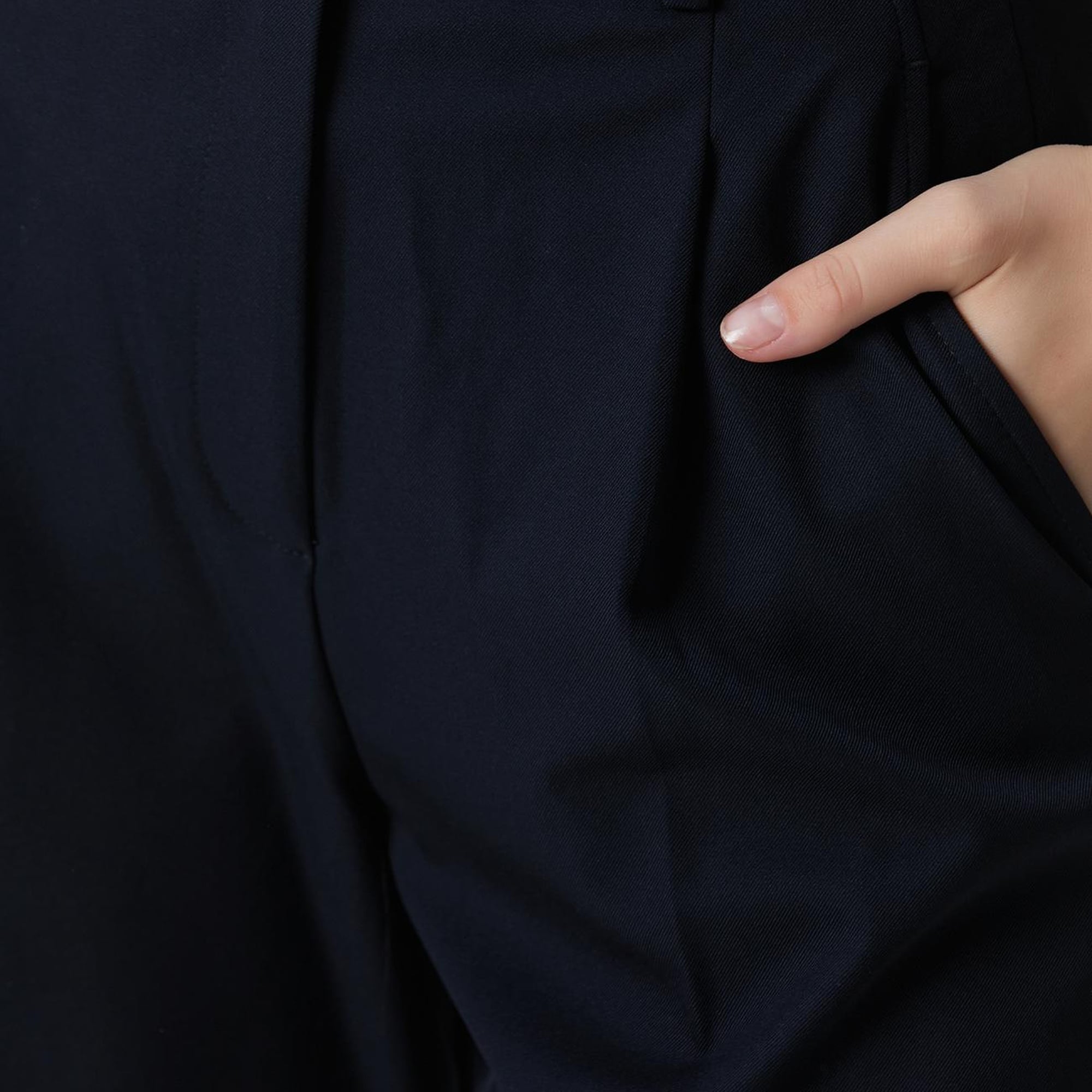 Network Kadın Lacivert Geniş Paça Basic Pantolon