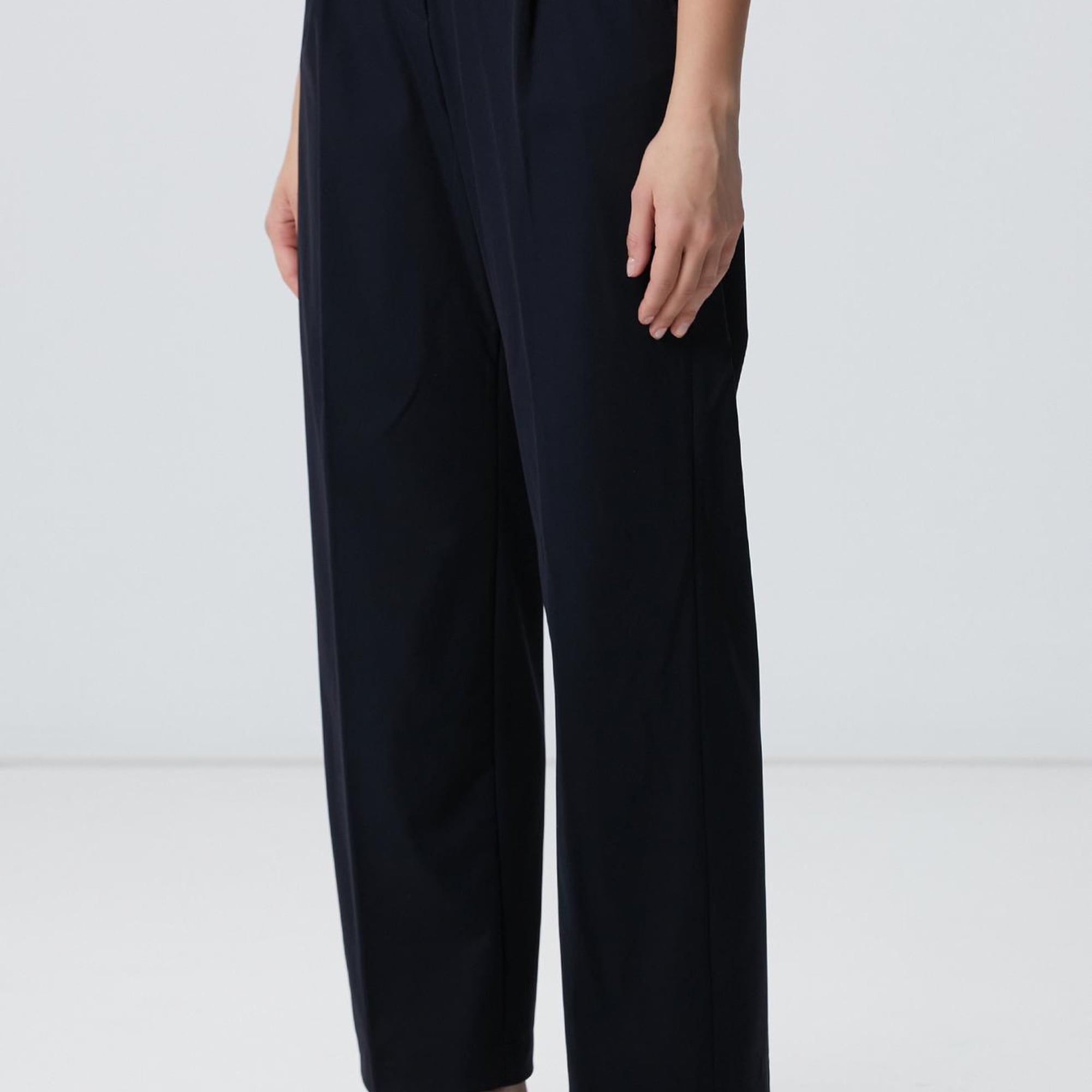 Network Kadın Lacivert Geniş Paça Basic Pantolon