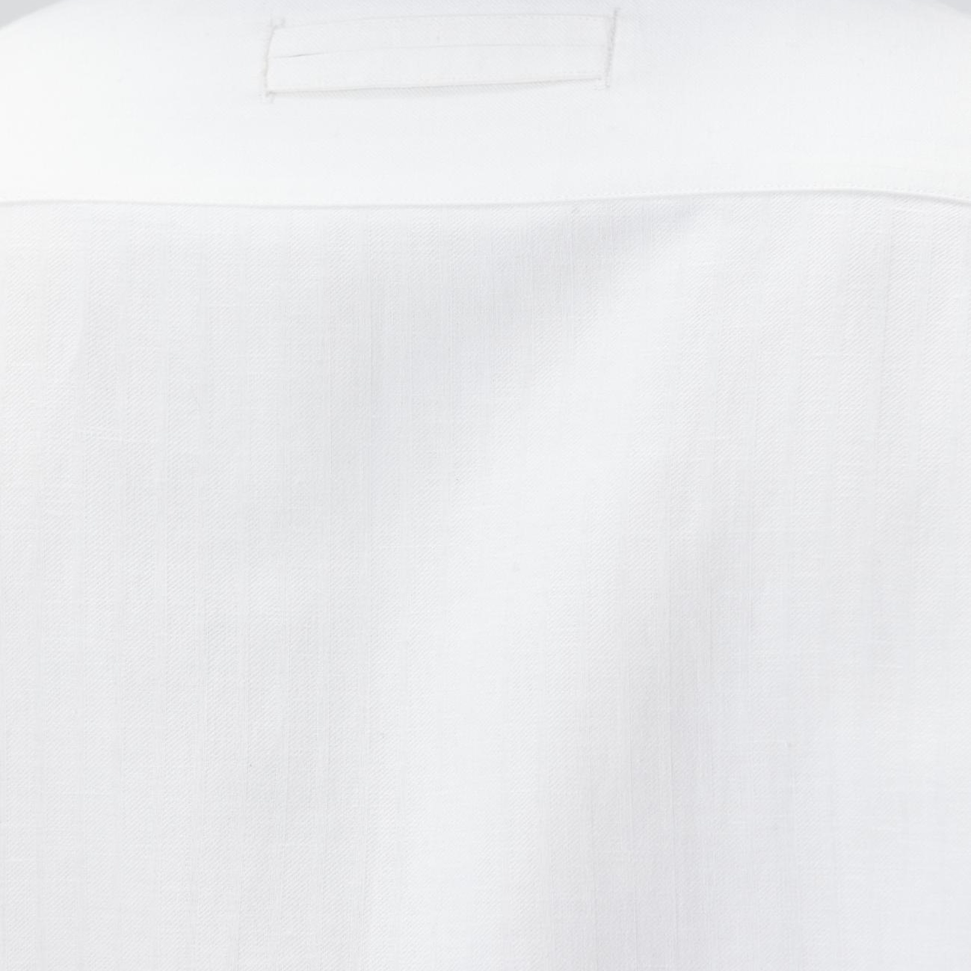 Network Erkek Beyaz Keten Karışımlı Gömlek