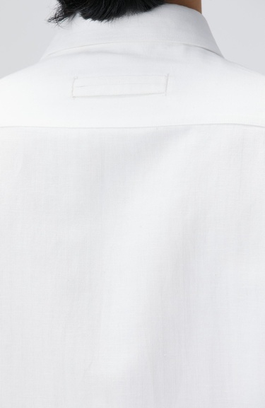  Network Erkek Beyaz Keten Karışımlı Gömlek