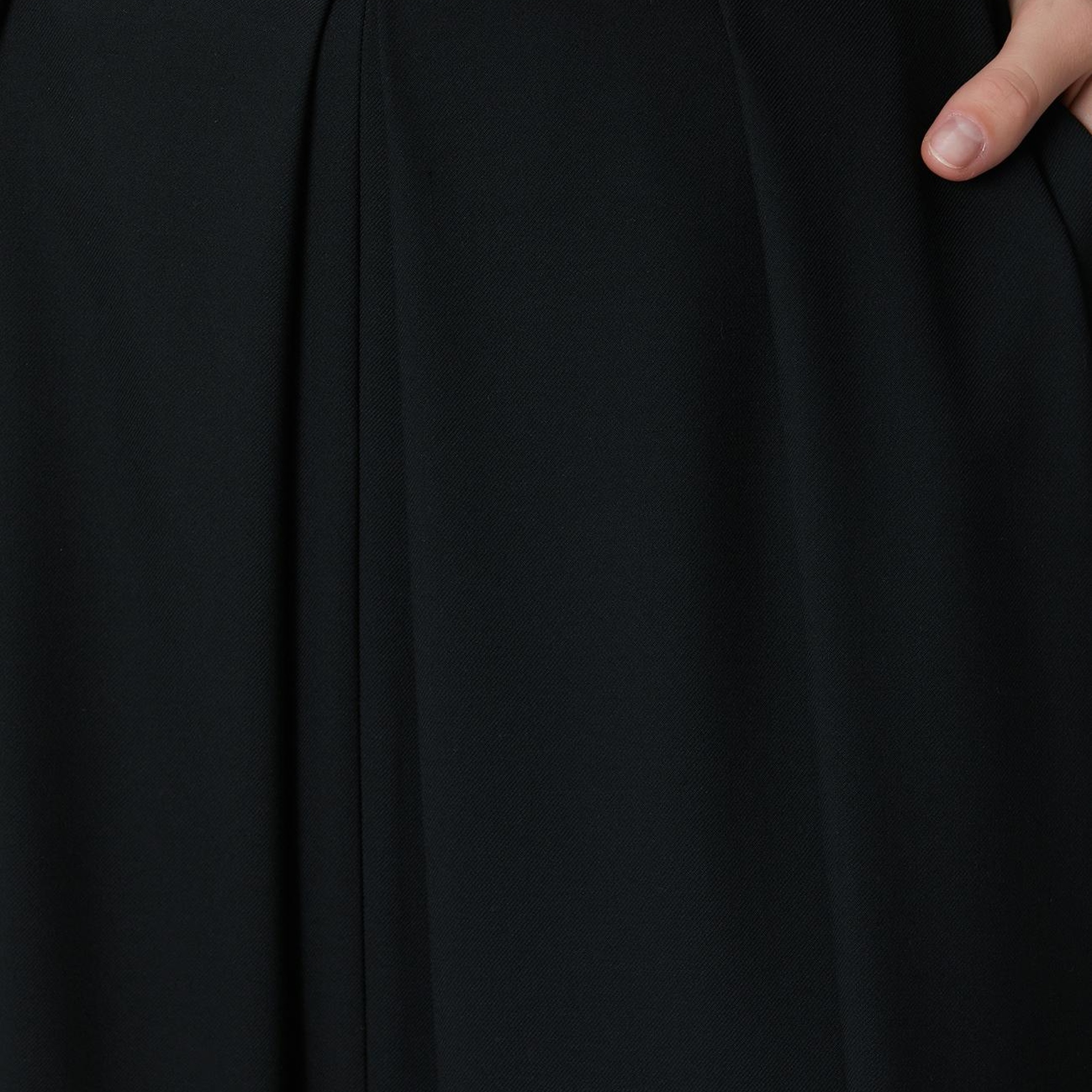 Network Kadın Siyah Midi Boy Pileli Etek