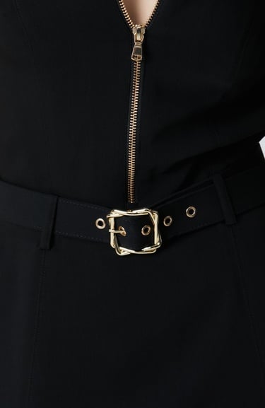  Network Kadın Siyah Midi Elbise