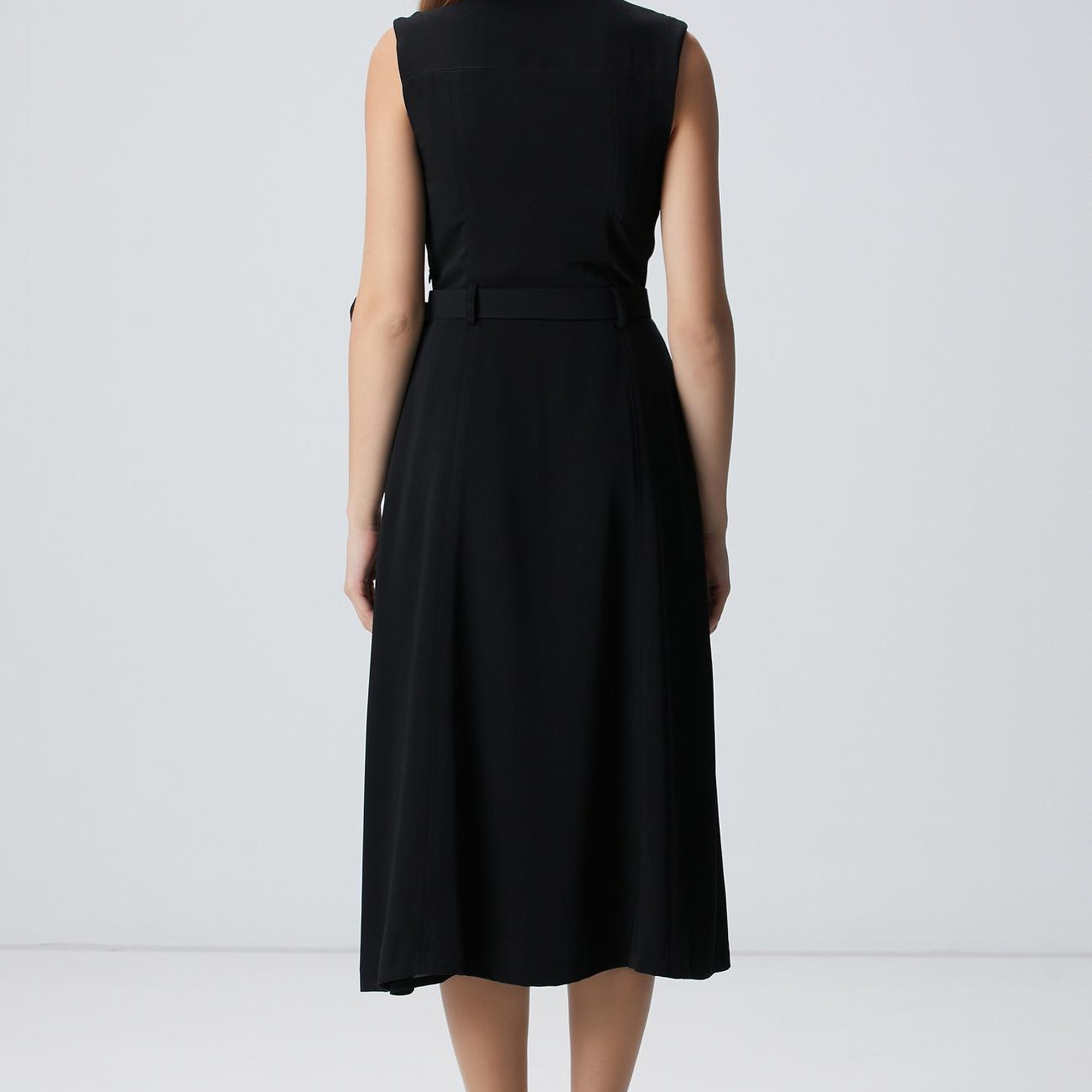 Network Kadın Siyah Midi Elbise