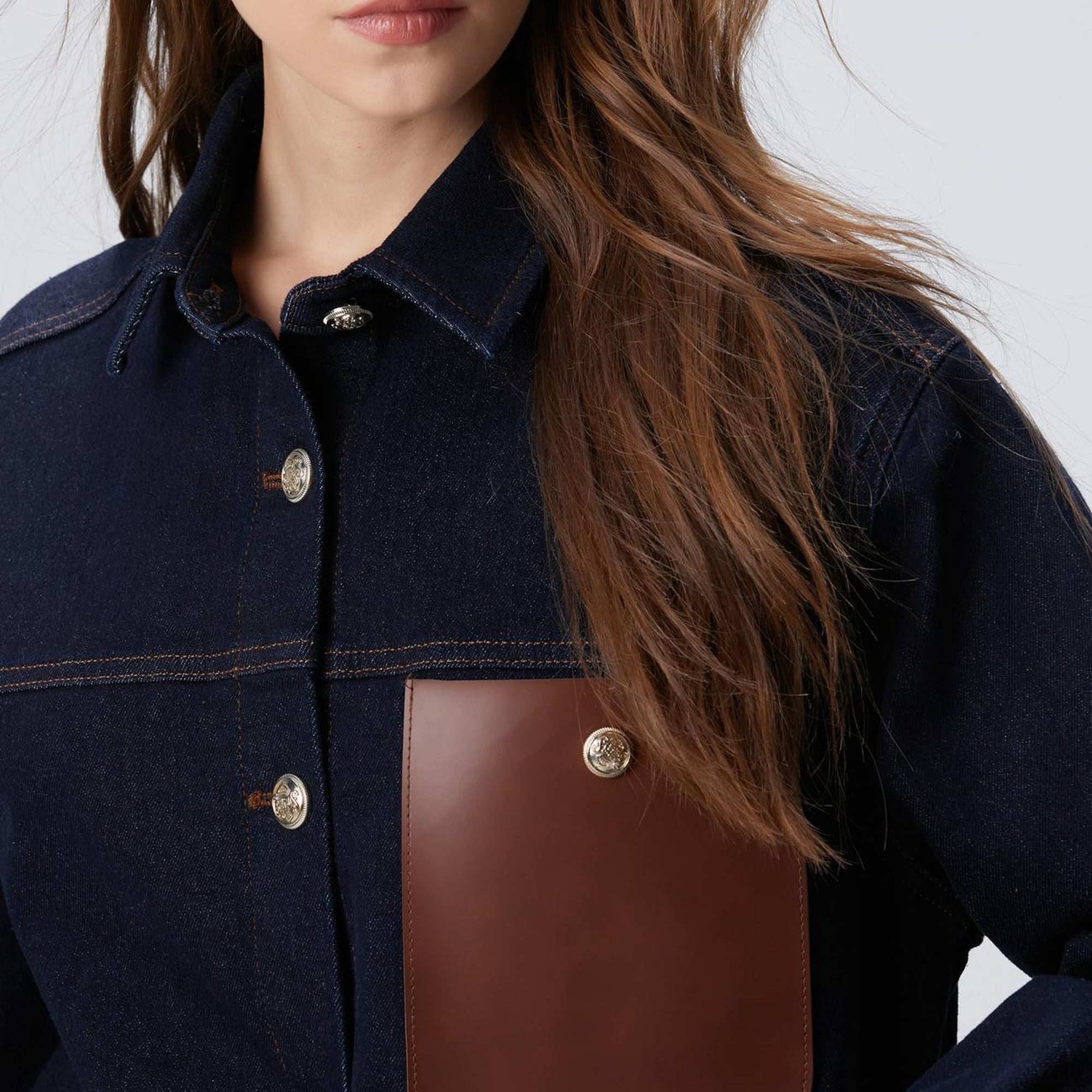 Network Kadın Mavi Denim Gömlek