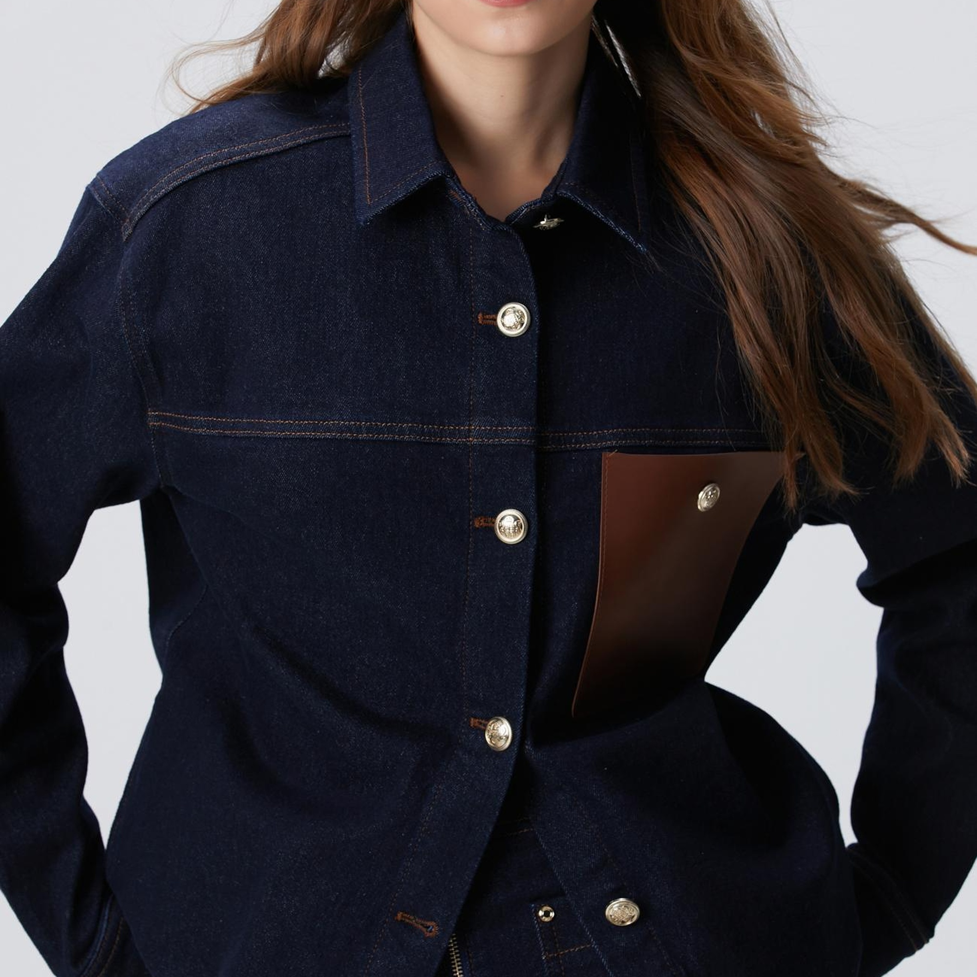 Network Kadın Mavi Denim Gömlek